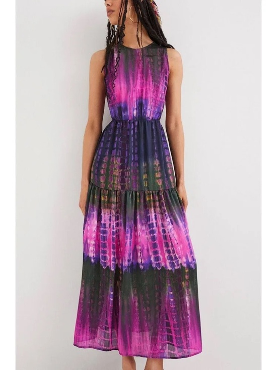 Desigual Dresses & Skirts - Desigual Tie-Dye Cut Out Maxi Dress